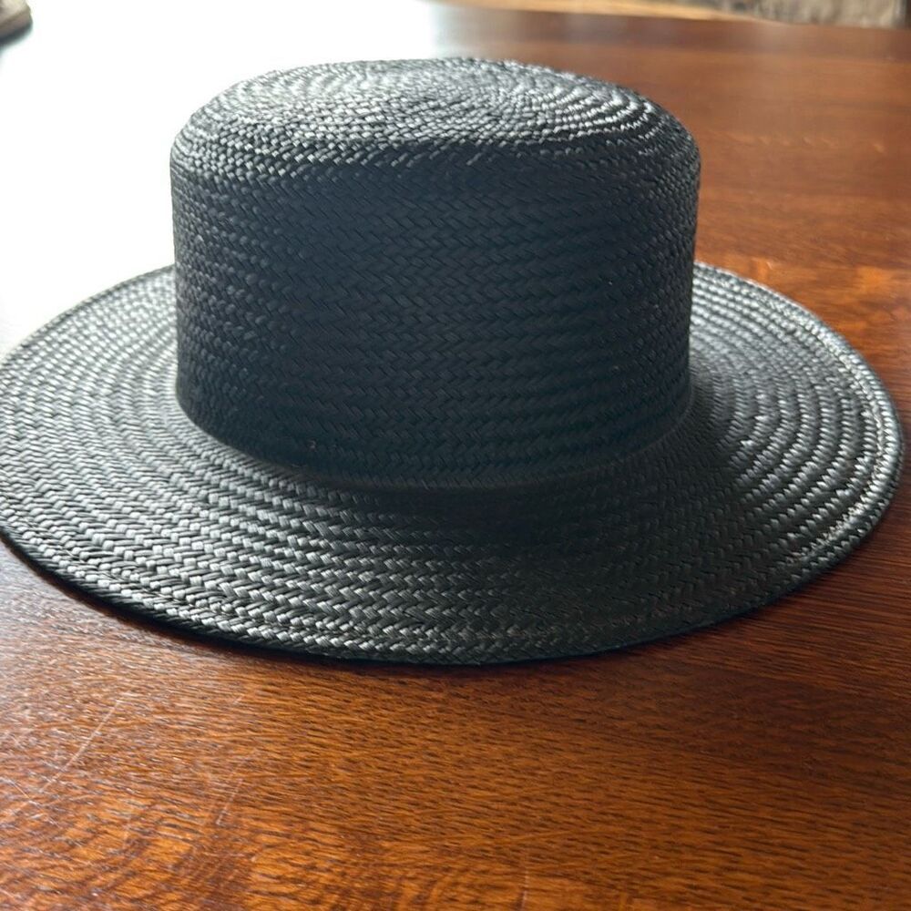 Vintage ESPIRIT Black Straw Hat Women’s Size Small - Picture 7 of 11